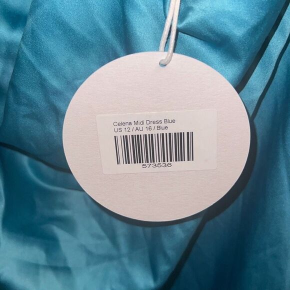 ✨PRINCESS POLLY CELENA MIDI DRESS SZ 12 BLUE✨ - Picture 11 of 13